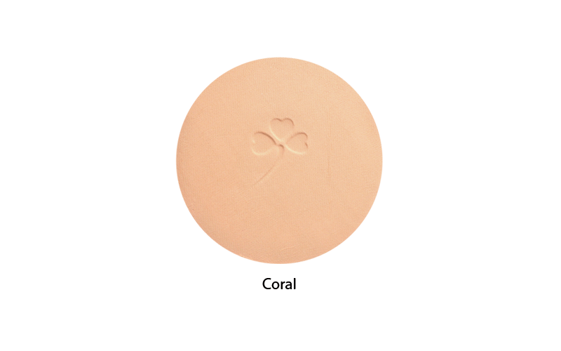 Sweet Heart Compact Powder With Mirror #Coral